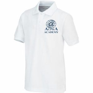 Children's -Navy White Polo - Short Sleeve