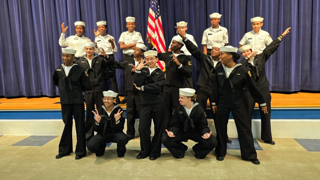 Sea Cadets posing for the camera